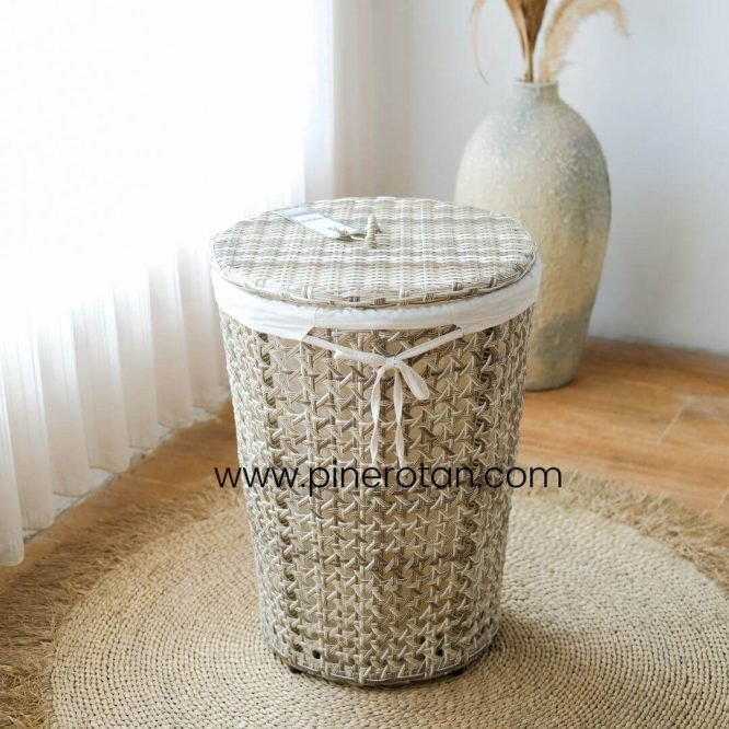 Keranjang Laundry Baju Rotan – Truntum Laundry Basket