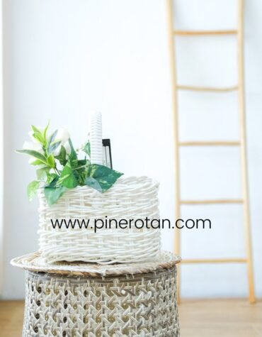 Bottle Holder Rotan Putih - Bottle Holder White
