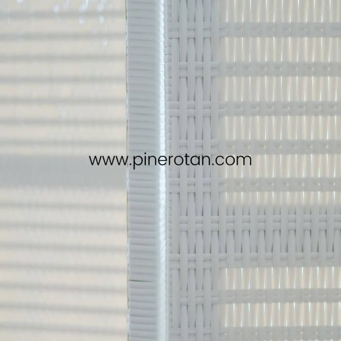Penyekat Ruangan Pine Rotan 5 Panel White – Alonzo Sketsel.