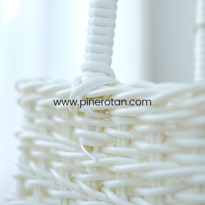 Tempat Botol Rotan Putih - Bottle Holder White