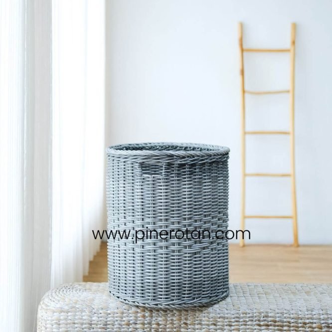 Keranjang Rotan Baju Kotor - Trendy Basket Grey