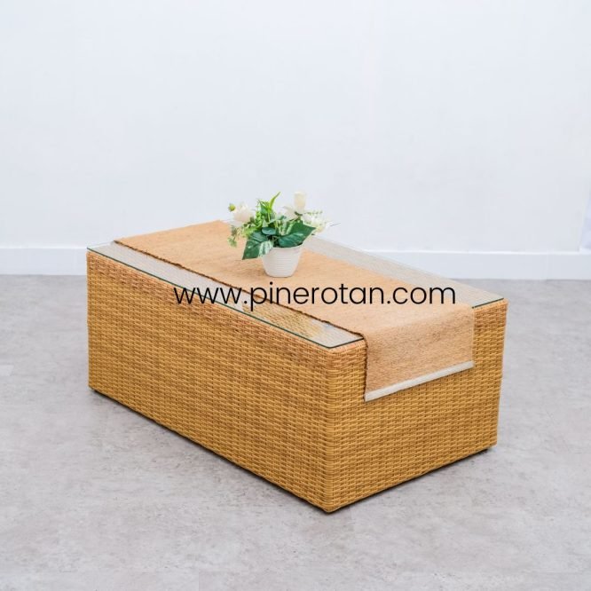 Meja Tamu Rotan Sintetis - Hector CT - Plain Honey