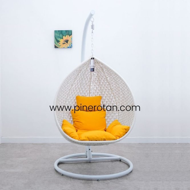 Ayunan Outdoor Rotan Sintetis - Hanging Chair - White