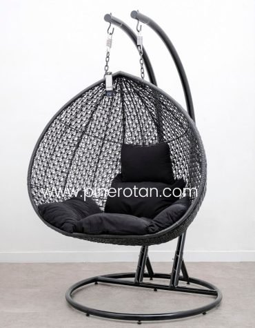 Ayunan Gantung Rotan Sintetis - Pear Hanging 2 Seater