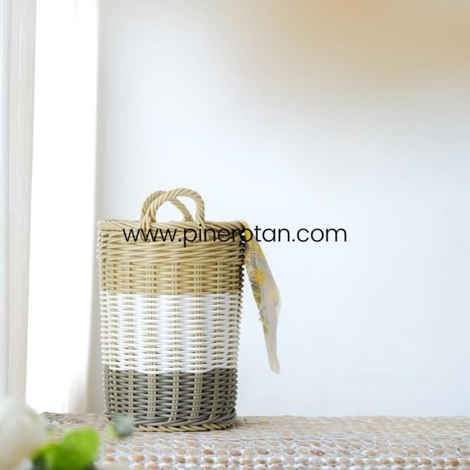 Basket Laundry Bendera M - Bendera Basket Set 3 S - Honey White Grey