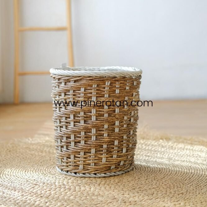 Keranjang Sampah Rotan Kamboja - Kamboja Basket