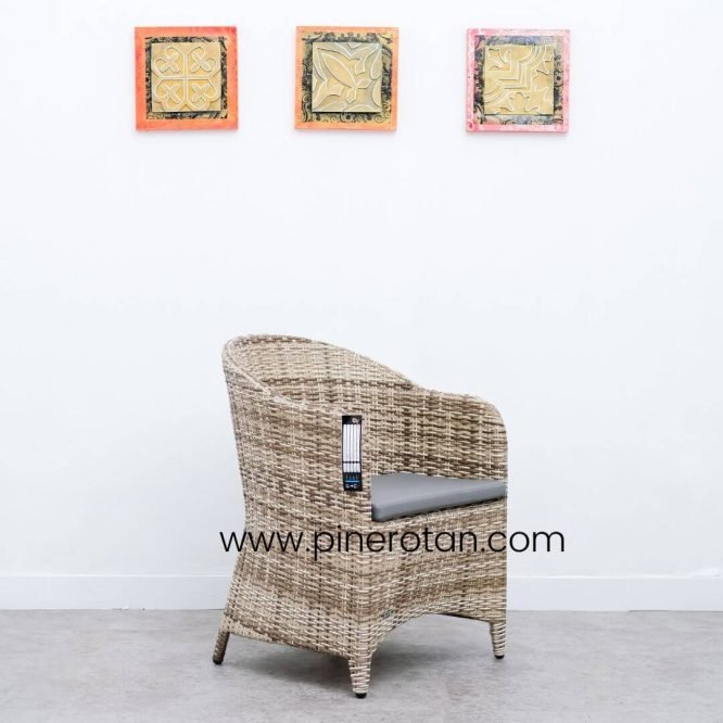 Set Kursi Teras Taman Outdoor Rotan Sintetis / Kursi Teras Minimalis - Arthur Terrace Set - Kenko Side Table - Shisil.