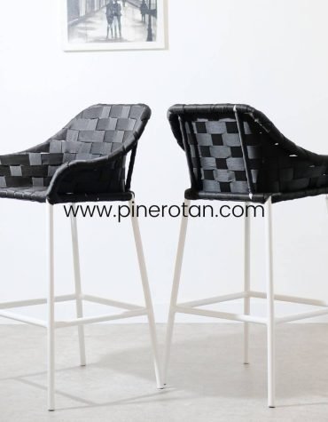 Barstool Cafe Tali Sintetis - Kingtone Barstool Wiping Black