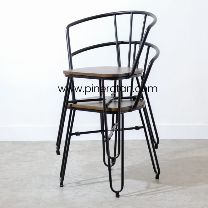 Kursi Teras Minimalis / Kursi Vintage / Kursi Cafe / Kursi Makan Dengan Tangan - Dorian Arm Chair.