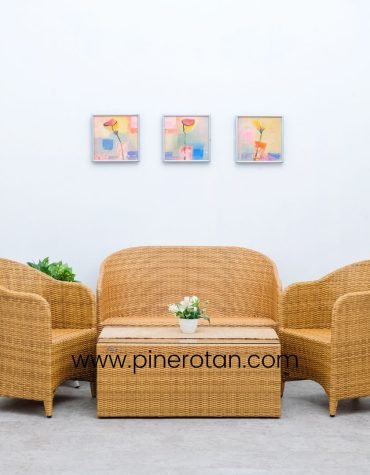 Meja Tamu Rotan Sintetis - Hector CT - Plain Honey