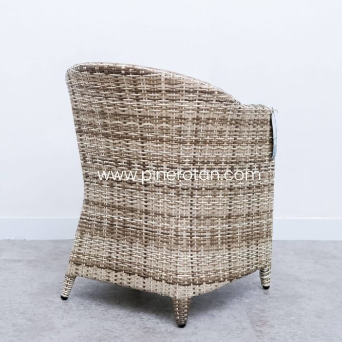 Set Kursi Teras Taman Outdoor Rotan Sintetis / Kursi Teras Minimalis - Arthur Terrace Set - Kenko Side Table - Shisil.