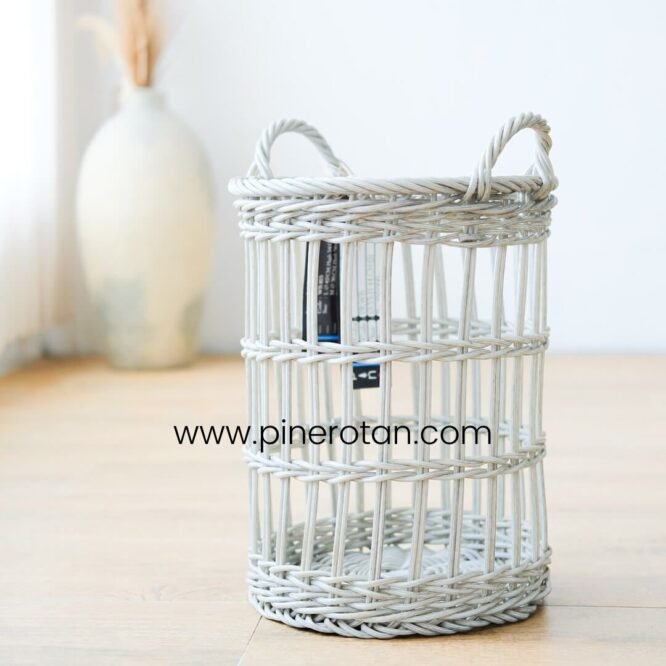 Lily Basket Cucian Rotan - Lily Basket Set 3 - Grey