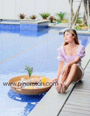 Floating Tray Bulat Rotan - Bowl Floating Tray - Plain Honey