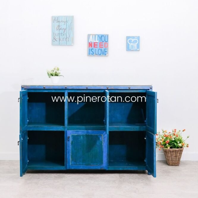 Lemari Kayu Jati Solid / Rak Lemari Vintage Serbaguna - Deandles Cabinet.