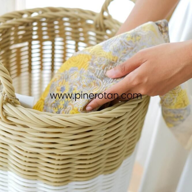 Set Keranjang Laundry Bendera - Bendera Basket Set 3 S - Honey White Grey