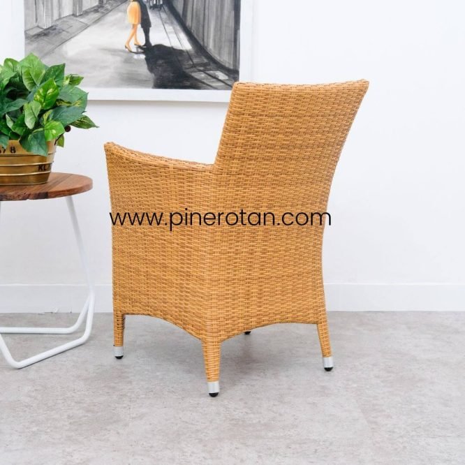 1 Set Meja Tamu Rotan Sintetis / Kursi Tamu – Kenko Living Set 4x1 – Kenko Coffee Table - Plain Honey