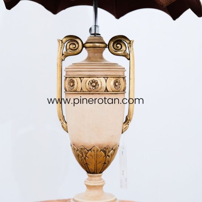 Lampu Hias Coklat Klasik - Lamp Kap Coklat 1