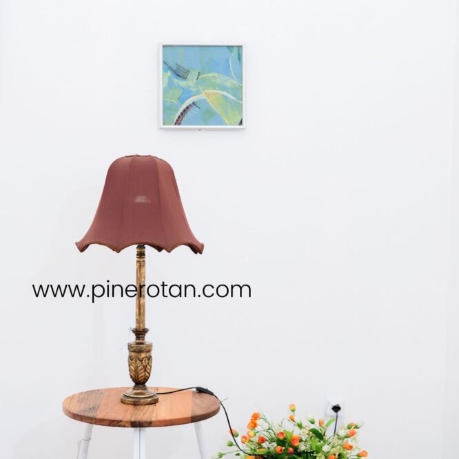 Lampu Hias Klasik Unik - Lamp Kap Coklat 3