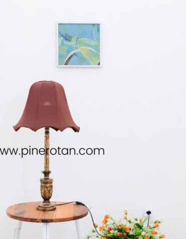 Lampu Meja Vintage - Lamp Kap Coklat 3