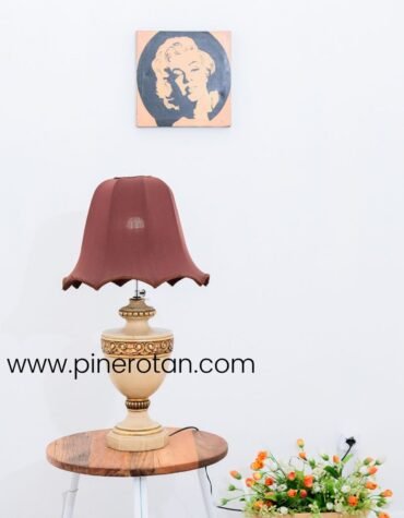 Lampu Hias Duduk - Lamp Kap Coklat 2