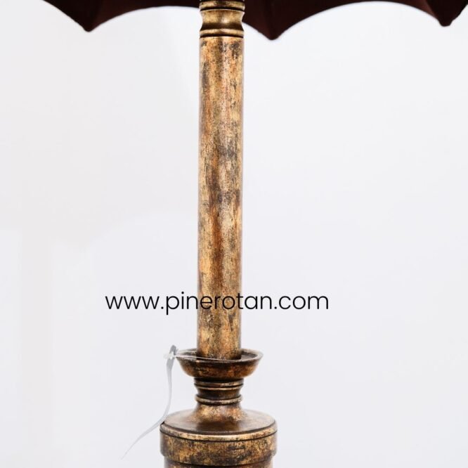 Lampu Unik Klasik Hias - Lamp Kap Coklat 3
