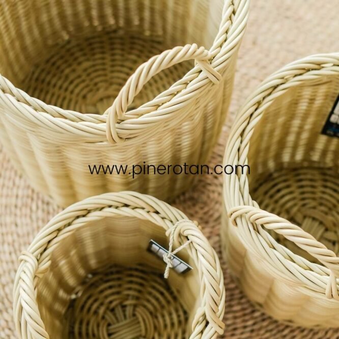 Basket Rotan Set Ratu - Ratu Basket Set 3 - Honey
