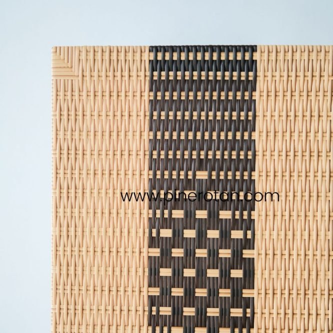 Penyekat Ruangan Pine Rotan 3 Panel LightGrey - DarkGrey – Alonzo Sketsel.