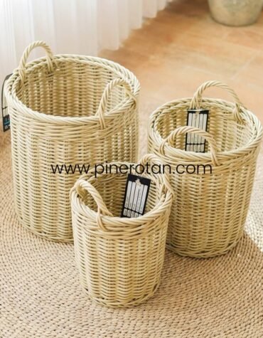 Ratu Keranjang Rotan Set - Ratu Basket Set 3 - Honey