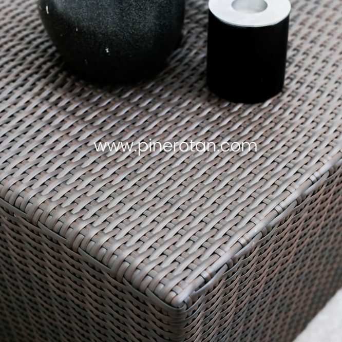 Meja Payung Kopi Outdoor - Umbrella Table - Dark Brown