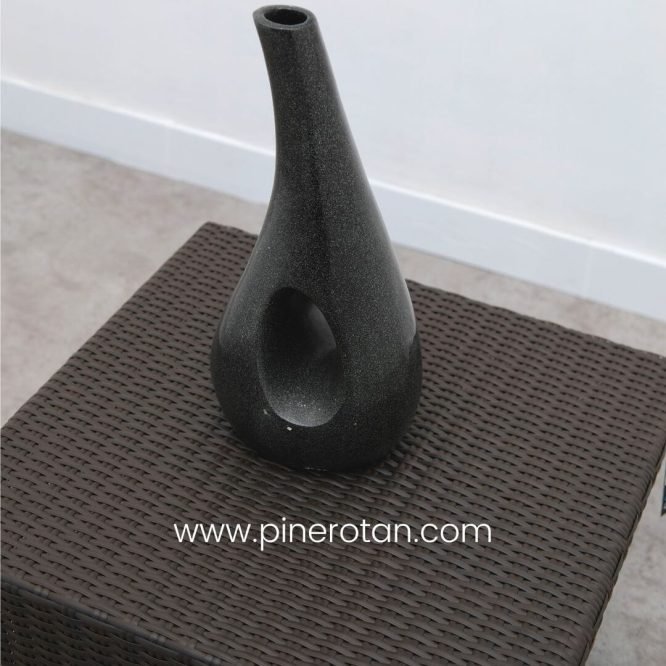 Meja Rotan Payung - Umbrella Table - Dark Brown