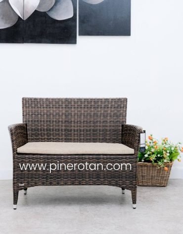 Kursi Outdoor Rotan Sintetis - Kenko 2 Seat - Croco