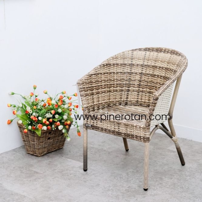 Set Kursi Meja Teras Rotan Sintetis / Kursi Rotan Minimalis - Kingstone Terrace Set - Kenko Side Table - Shisil.