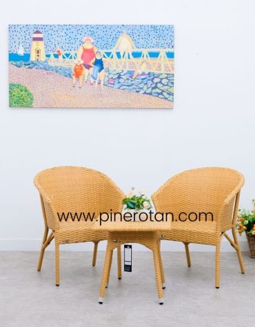 Set Teras Rotan Sintetis - Kingstone TS - Pine ST - Nat Honey
