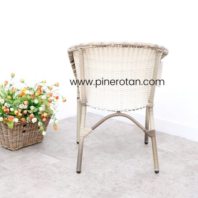Set Kursi Meja Teras Rotan Sintetis Minimalis / Kursi Pine Rotan - Kingstone Terrace Set- Fema Side Table - Shisil .