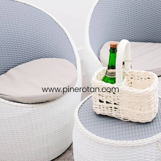 Set Kursi Teras Rotan Sintetis / Kursi Teras Gentong - Gentong Terrace Set