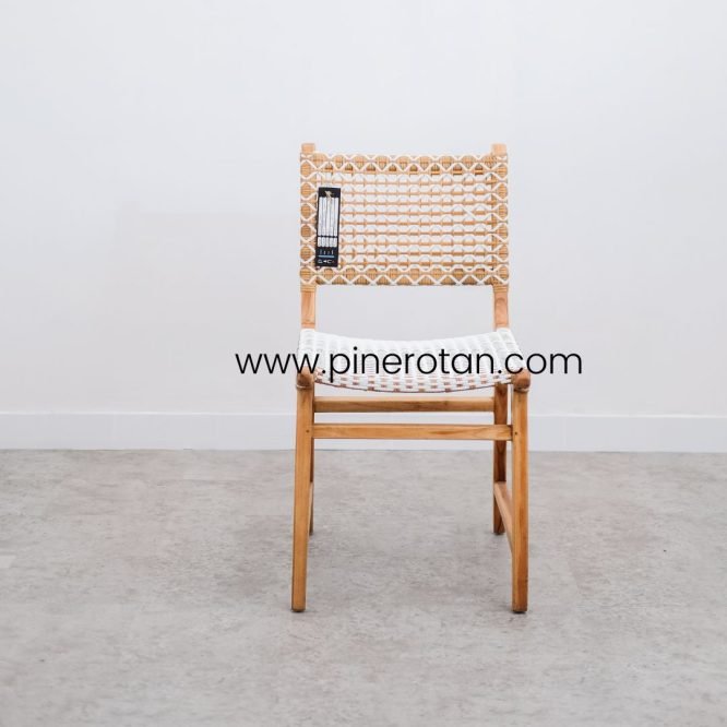 Kursi Makan Rotan Sintetis / Kursi Makan Kayu / Kursi Makan Minimalis – Prominade Chair - Glitter
