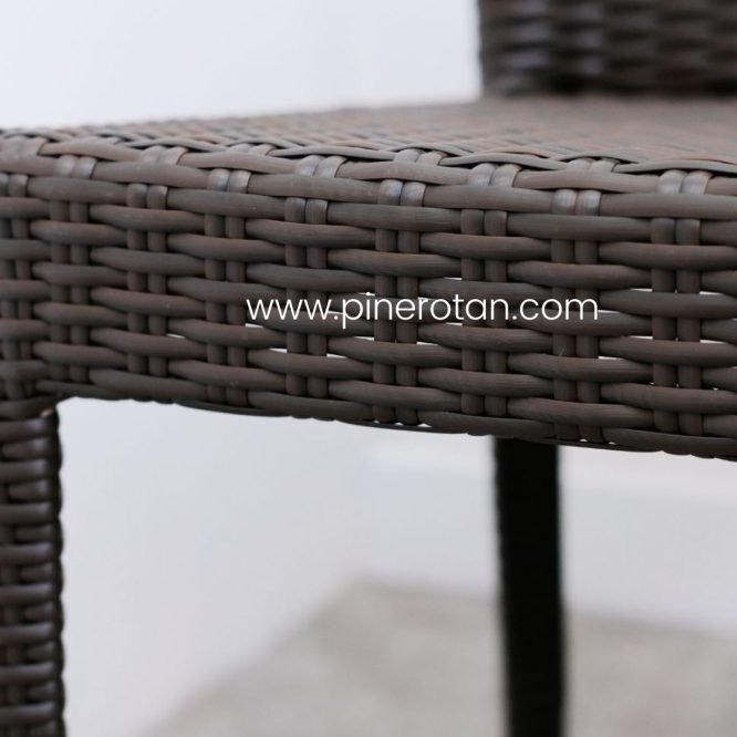 Kursi Makan Rotan Sintetis Tanpa Tangan / Kursi Outdoor Minimalis / New Santana Chair