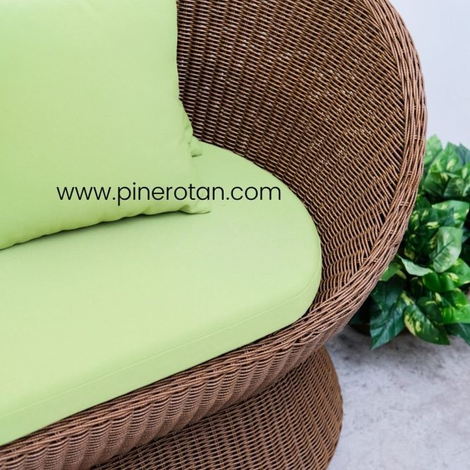 Sofa Tamu Rotan Sintetis Minimalis Modern / Sofa Outdoor Pine Rotan - Amaranta Sofa Red Pulut