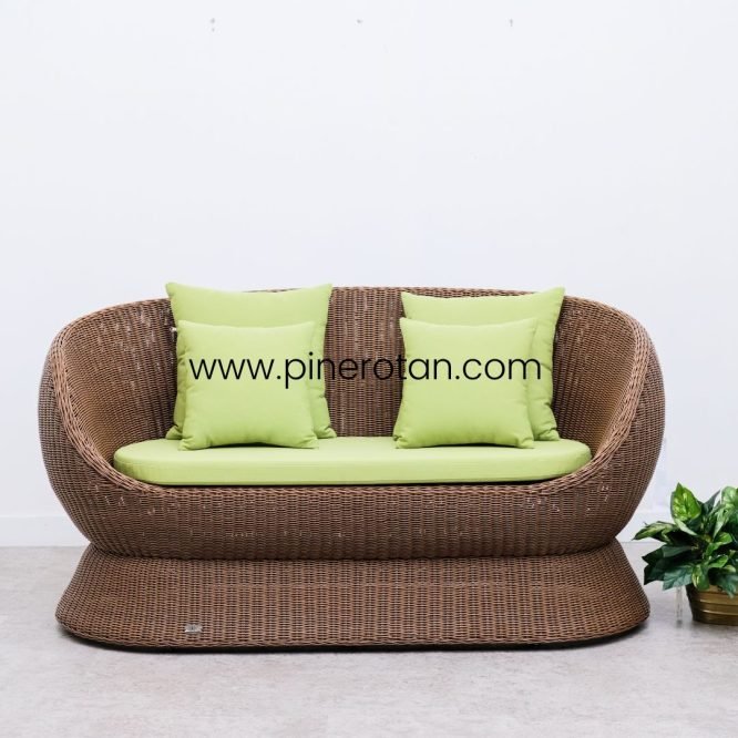 Kursi Rotan Sintetis - Amaranta Sofa - Red Pulut