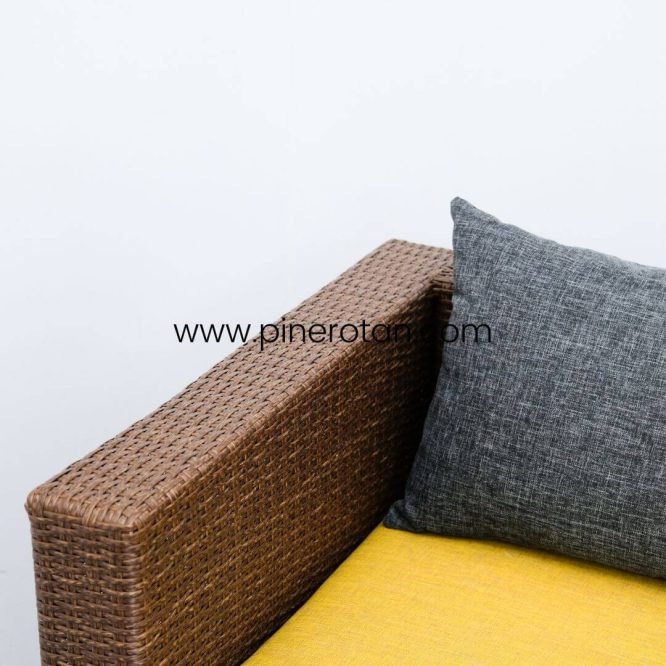 Sofa Tamu 3 Seater Rotan Sintetis / Sofa Taman Outdoor - Peru Sofa 3 Seat.