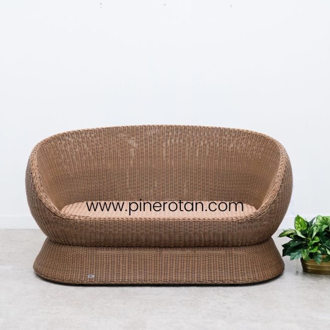 Sofa Tamu Rotan Sintetis Minimalis Modern / Sofa Outdoor Pine Rotan - Amaranta Sofa Red Pulut