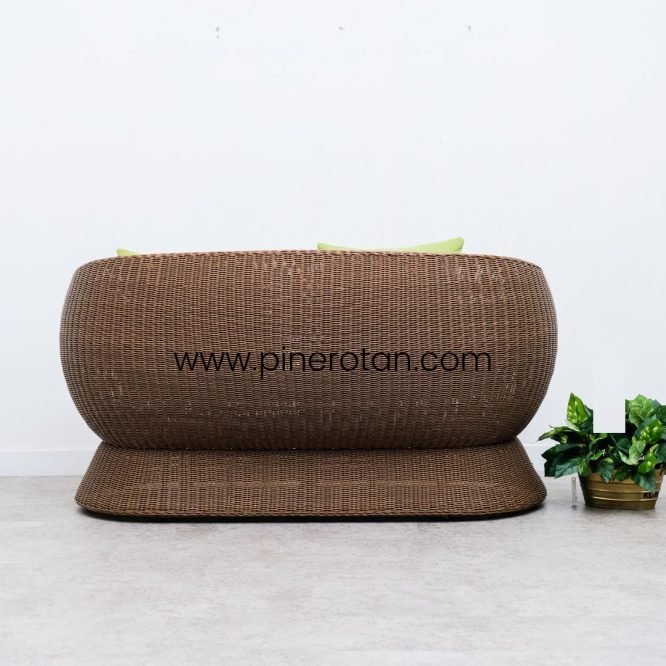 Sofa Tamu Rotan Sintetis Minimalis Modern / Sofa Outdoor Pine Rotan - Amaranta Sofa Red Pulut