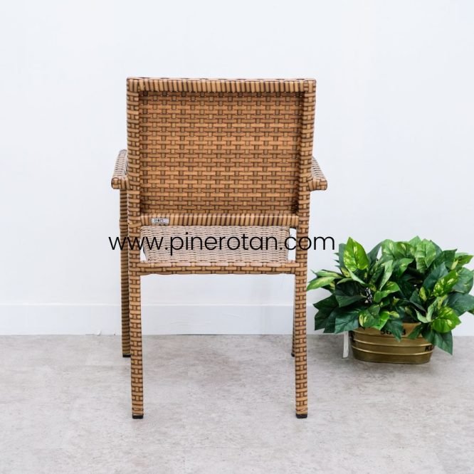 Kursi Rotan Sintetis / Kursi Teras Minimalis - Mexico Arm Chair - Red Pine.