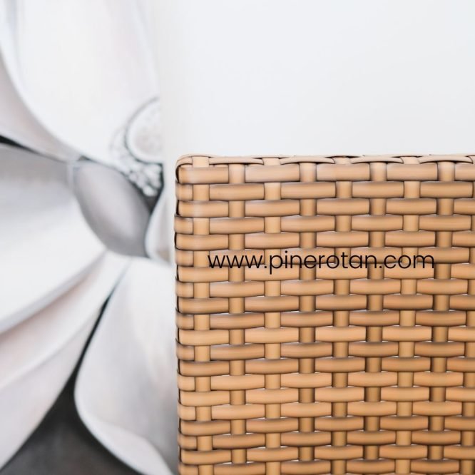 Kursi Rotan Sintetis / Kursi Teras Minimalis - Mexico Arm Chair - Red Pine.