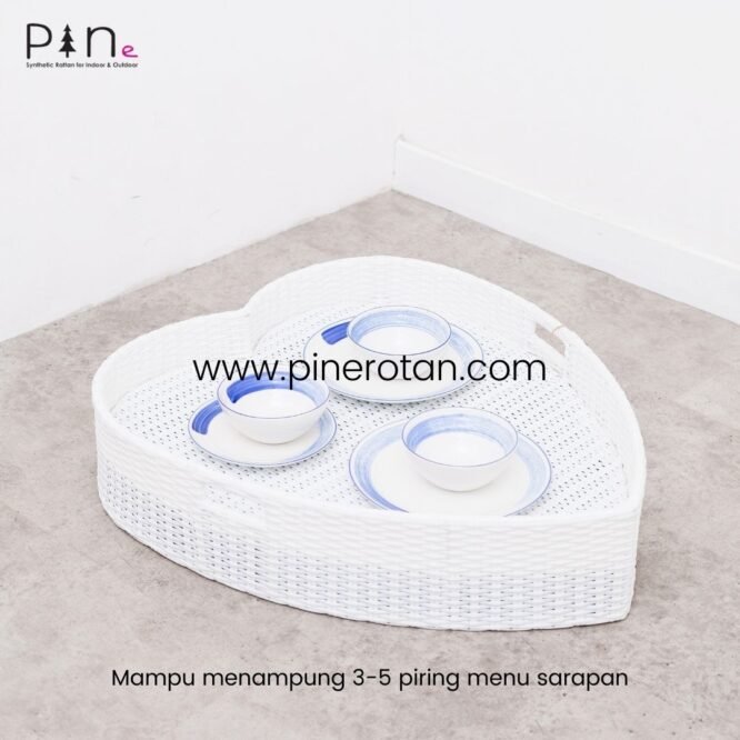 Nampan Apung Rotan Sintetis / Floating Breakfast - Love Floating Tray.