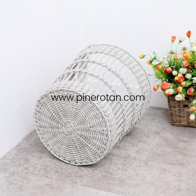 Basket Laundry Rotan Lily - Basket Laundry Lily - Grey