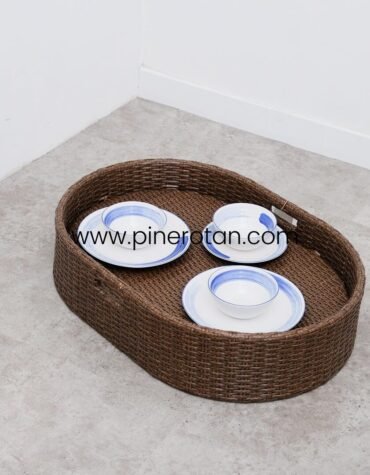 Floating tray rotan oval - toba floating tray