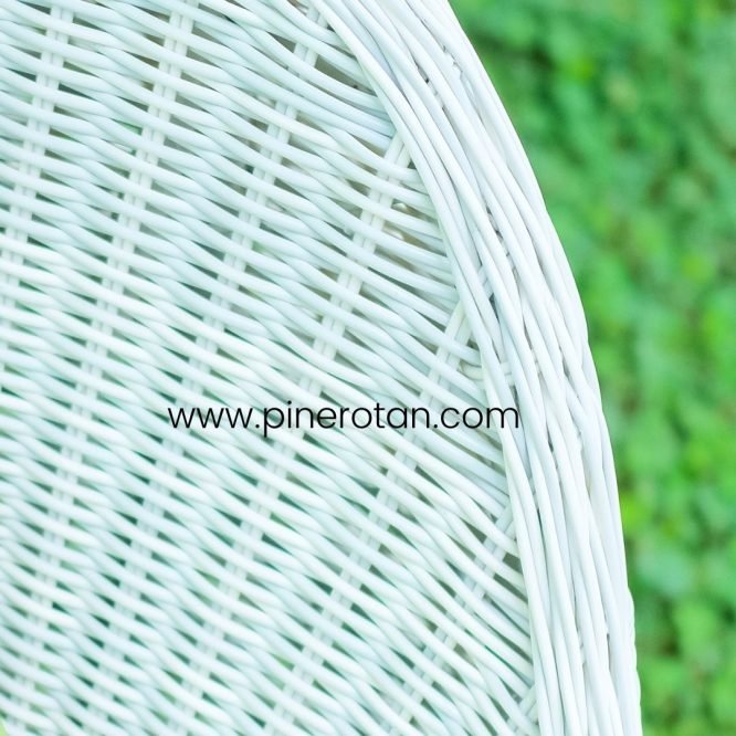 Sofa Tamu Rotan Sintetis Minimalis Modern / Sofa Outdoor Pine Rotan - Amaranta Sofa White Wash