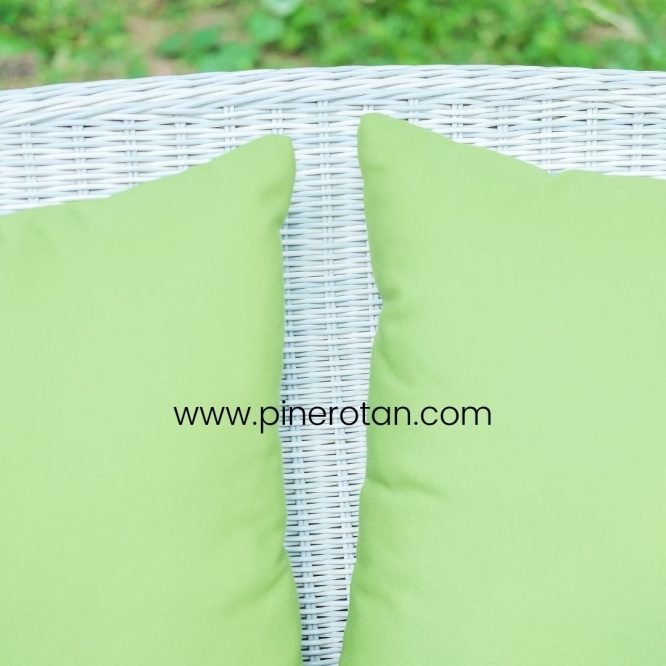 Sofa Tamu Rotan Sintetis Minimalis Modern / Sofa Outdoor Pine Rotan - Amaranta Sofa White Wash