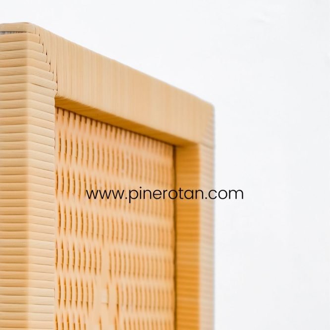 Penyekat Ruangan Pine Rotan 2 Panel – Alonzo Sketsel